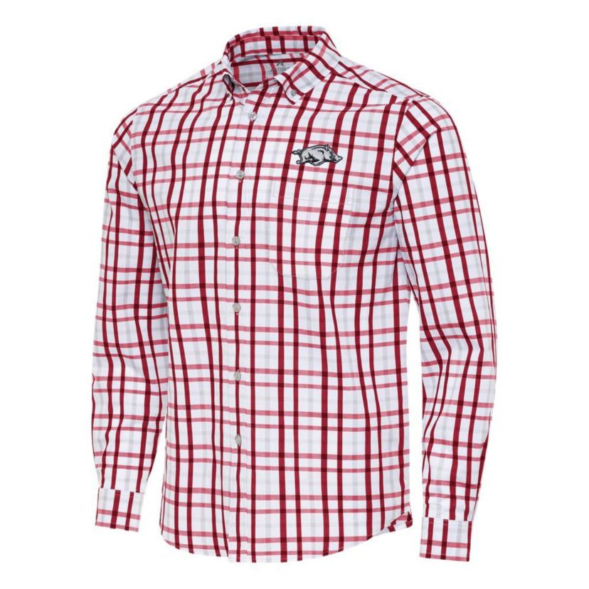 NCAA Arkansas Razorbacks Tending Tri-Blend Button-Down Long Sleeve Shirt