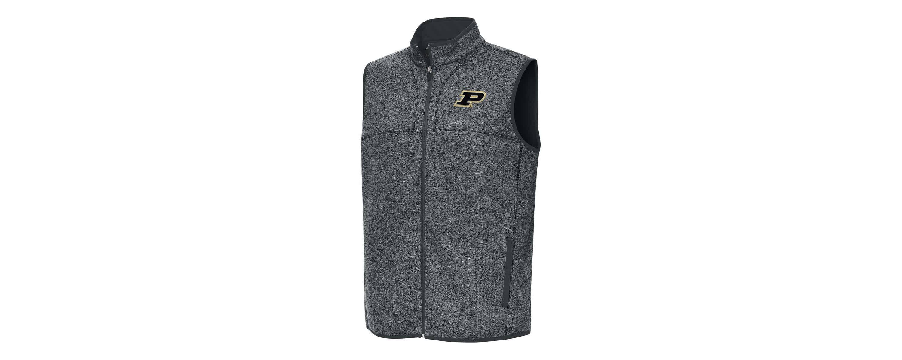 NCAA Heather Purdue Boilermakers Fortune Full-Zip Vest