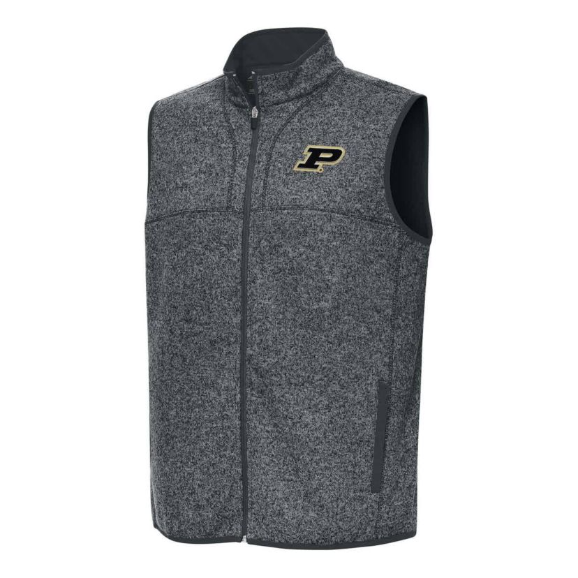 NCAA Heather Purdue Boilermakers Fortune Full-Zip Vest