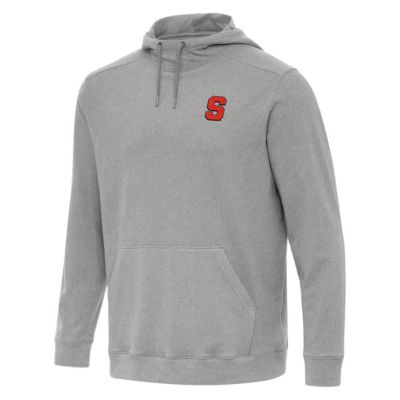 Antigua Men's Syracuse Orange NCAA Syracuse Cloud Pullover Hoodie, Gray, 3XL