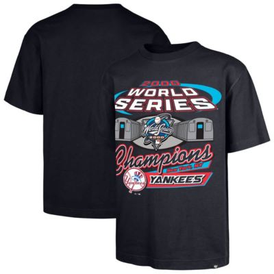 '47 Men's MLB New York Yankees 2000 World Series s Showcase Foundation T-Shirt, Navy Blue, 2XL