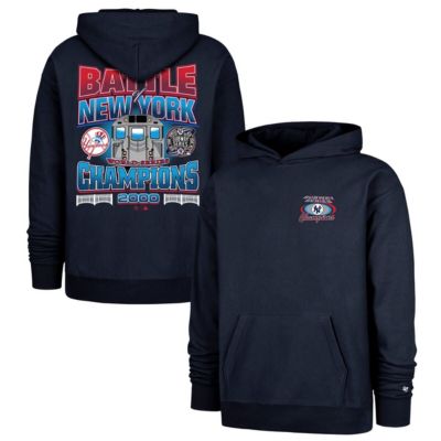 '47 Men's MLB New York Yankees 2000 World Series s Showcase Backer Pullover Hoodie, Navy Blue, 2XL