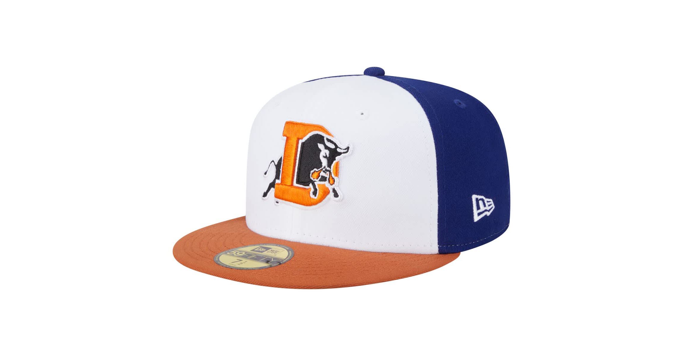 MiLB White/Orange Durham Bulls Authentic Collection 59FIFTY Fitted Hat