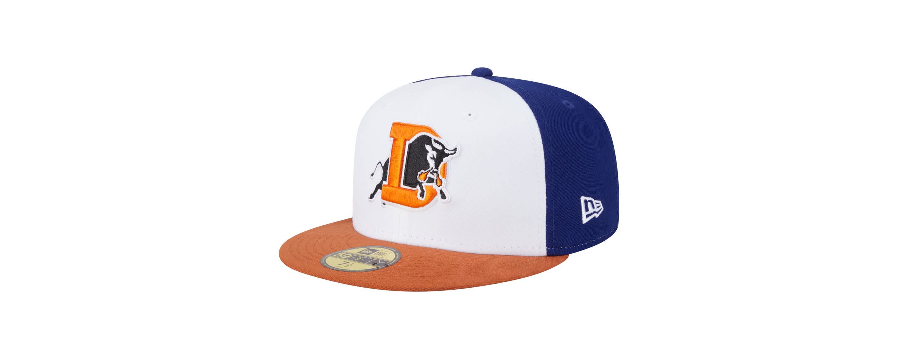 MiLB White/Orange Durham Bulls Authentic Collection 59FIFTY Fitted Hat