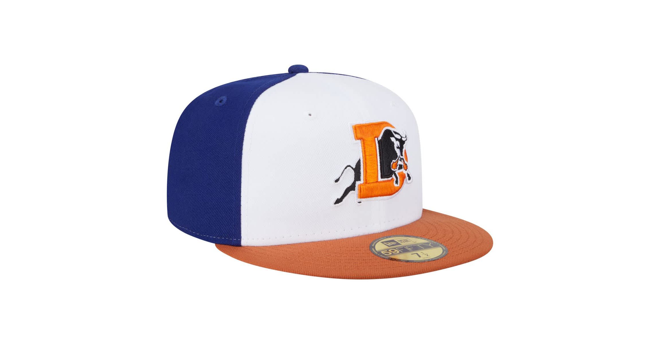 MiLB White/Orange Durham Bulls Authentic Collection 59FIFTY Fitted Hat
