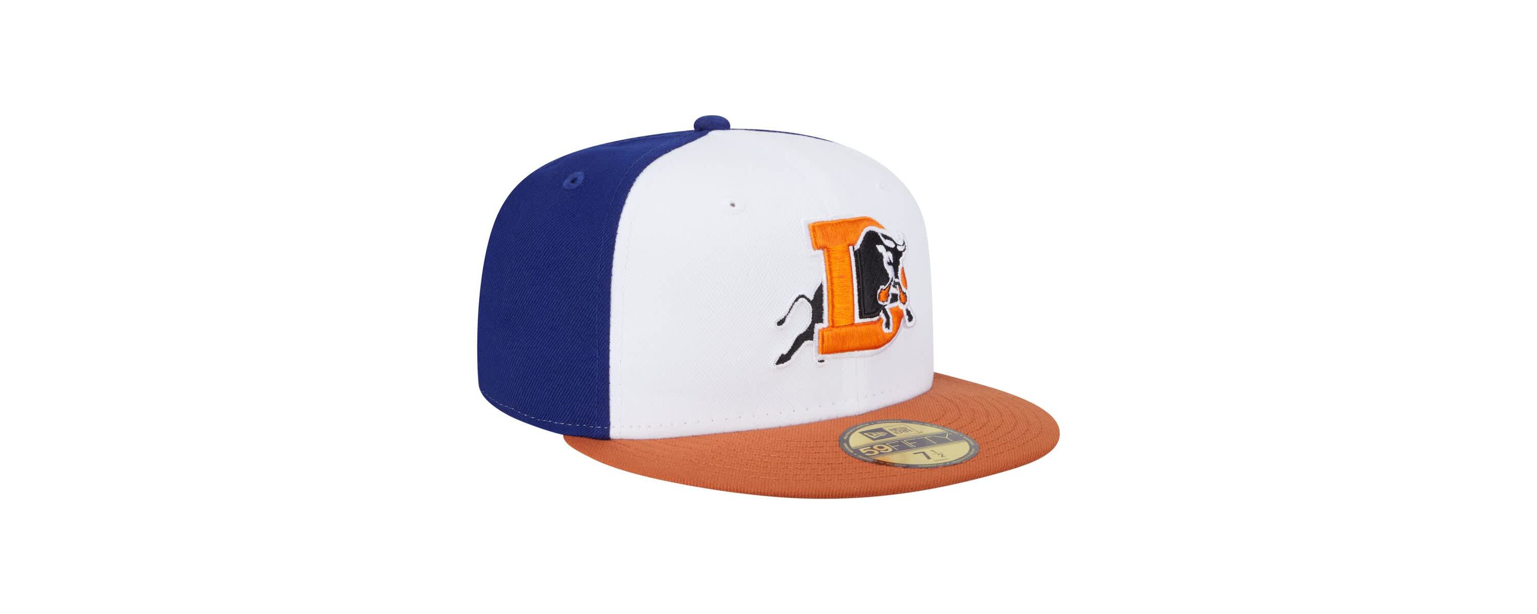 MiLB White/Orange Durham Bulls Authentic Collection 59FIFTY Fitted Hat