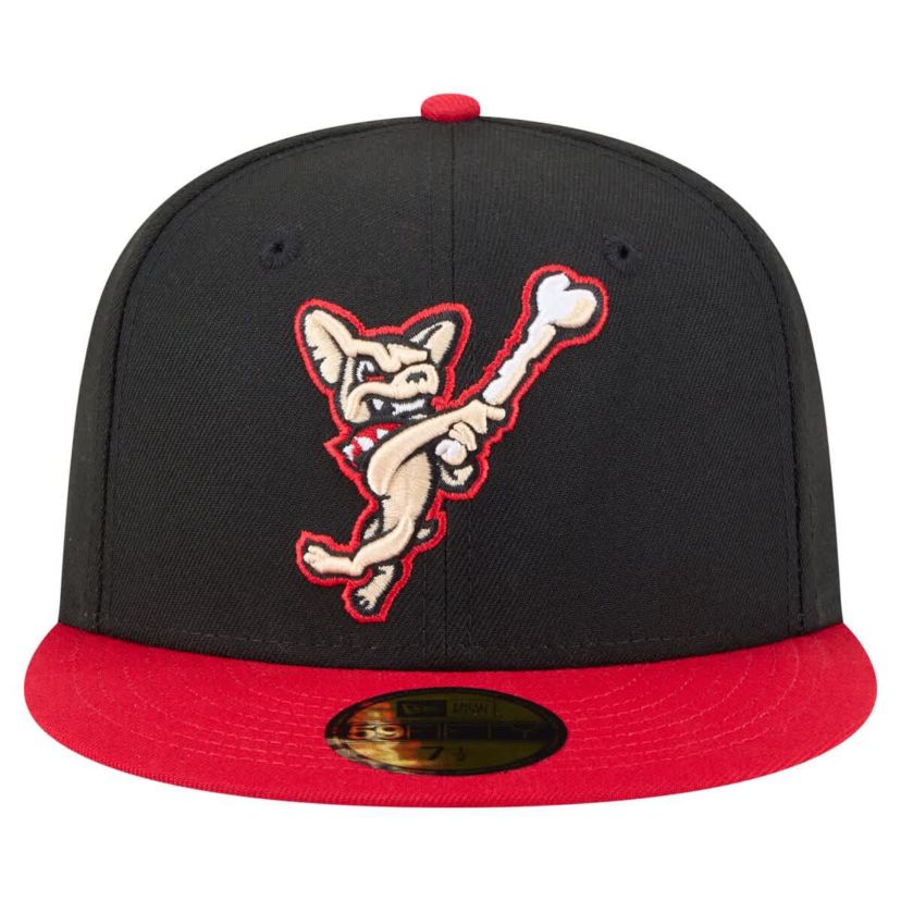 MiLB Black/Red El Paso Chihuahuas Authentic Collection 59FIFTY Fitted Hat