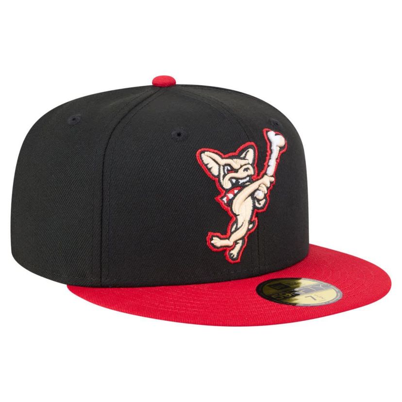 MiLB Black/Red El Paso Chihuahuas Authentic Collection 59FIFTY Fitted Hat