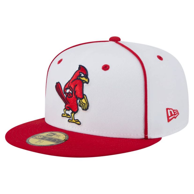 MiLB White/Red Memphis Redbirds Authentic Collection 59FIFTY Fitted Hat