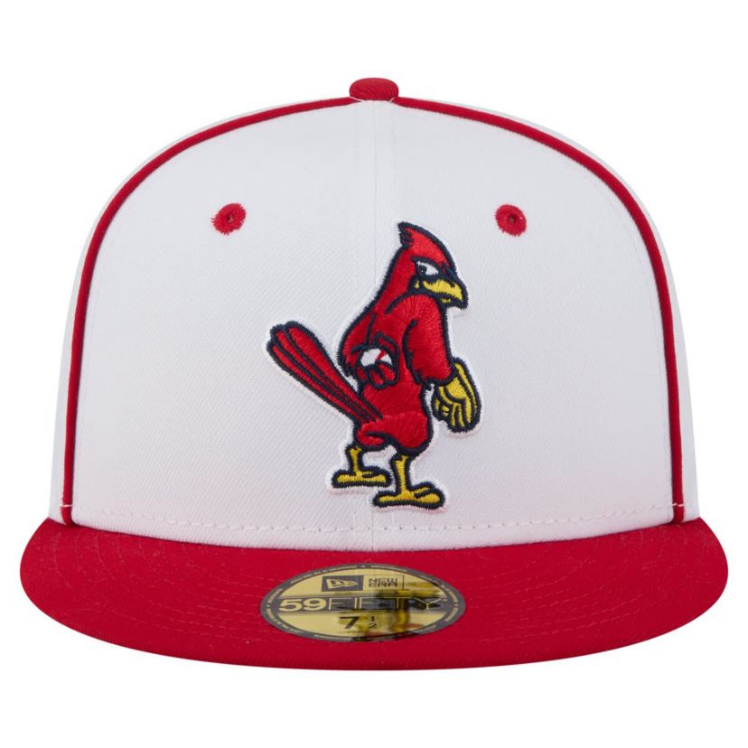 MiLB White/Red Memphis Redbirds Authentic Collection 59FIFTY Fitted Hat