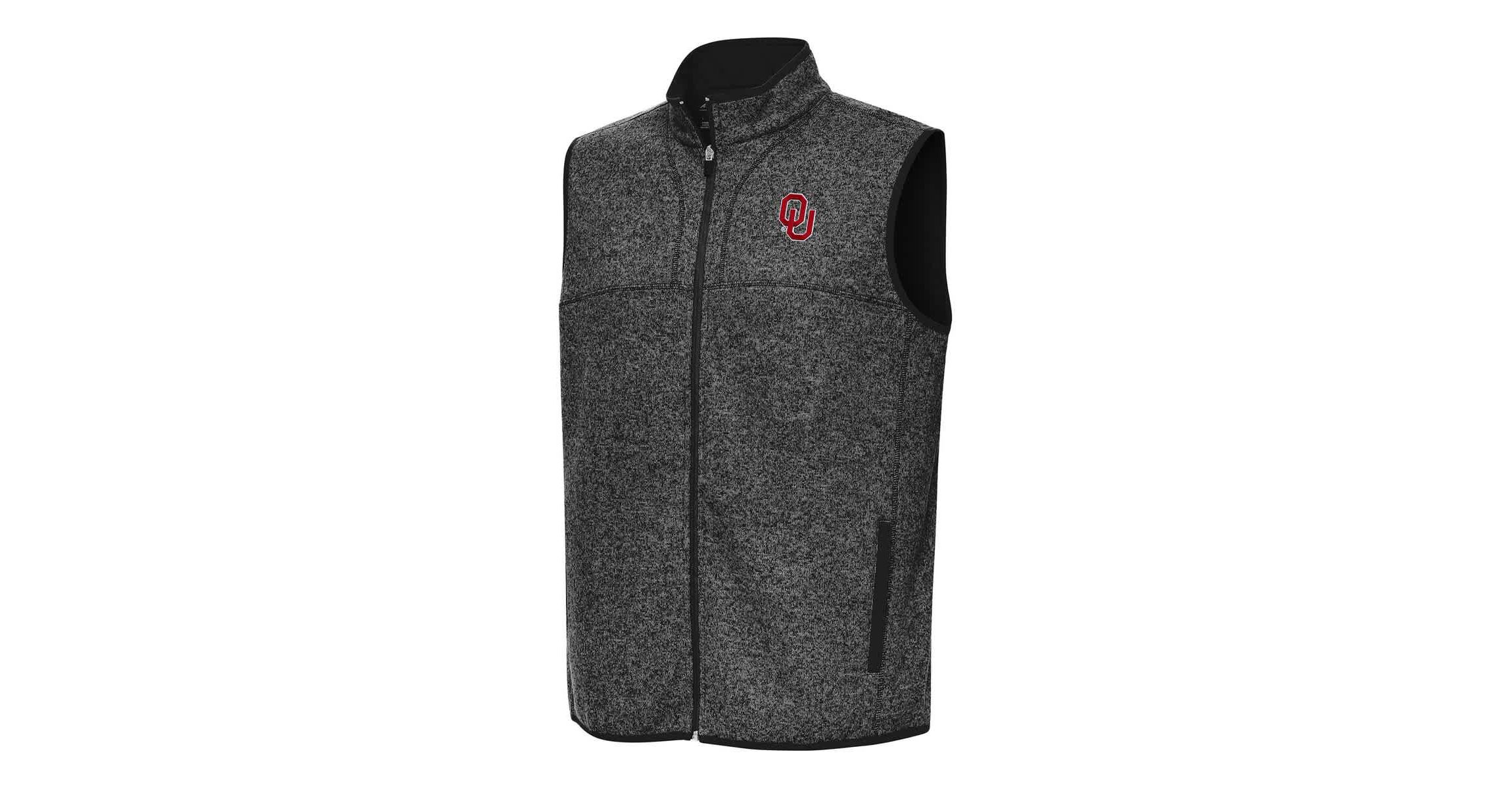 NCAA Heather Oklahoma Sooners Fortune Full-Zip Vest