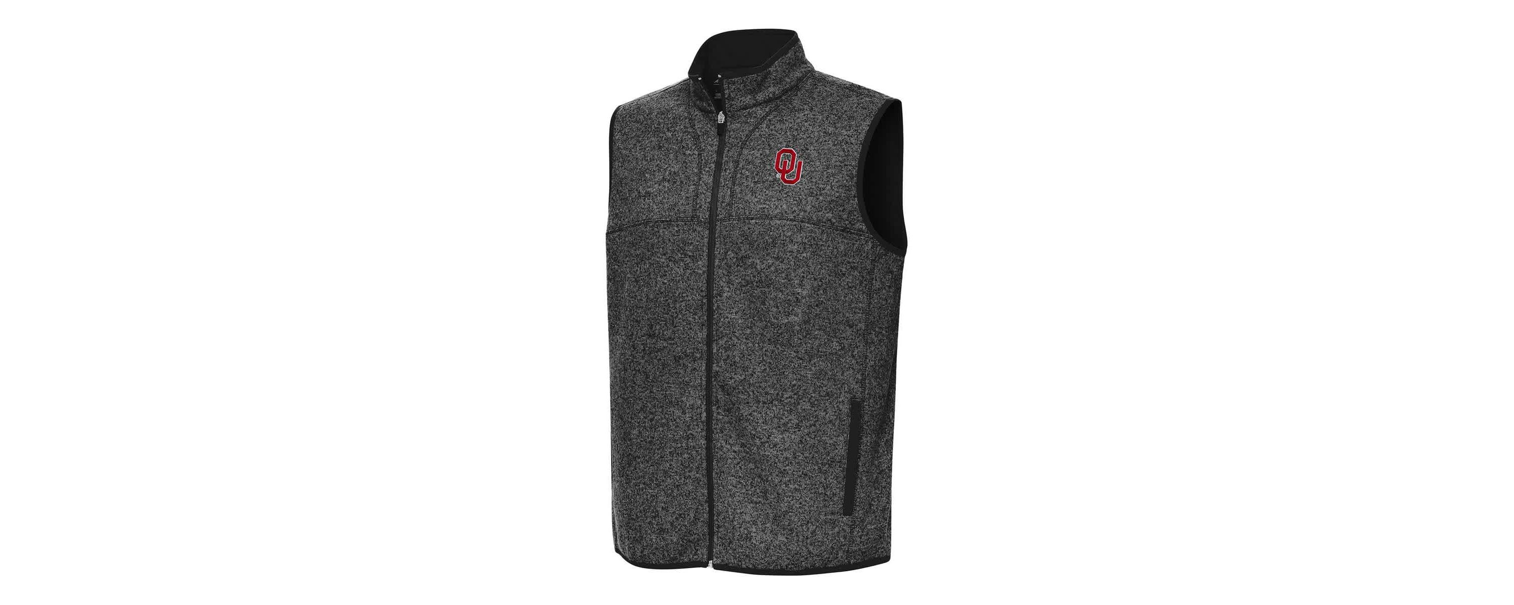 NCAA Heather Oklahoma Sooners Fortune Full-Zip Vest