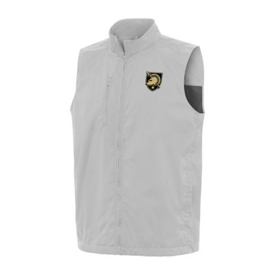 Antigua Men's Army Black Knights NCAA Heather Army Knights Brisk Full-Zip Vest, Gray, 3XL