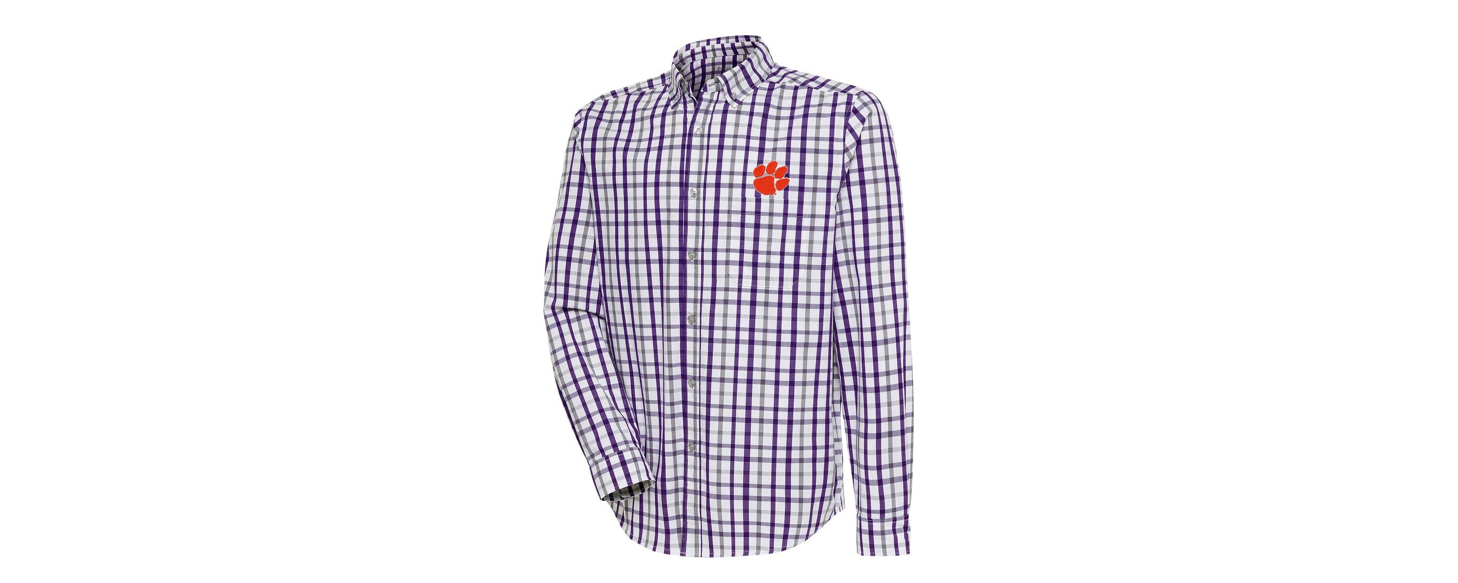 NCAA Clemson Tigers Tending 2 Button-Down Long Sleeve Shirt