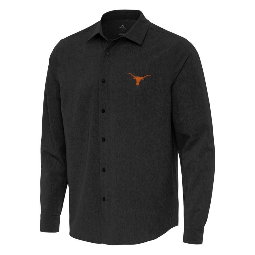 NCAA Texas Longhorns Exposure Woven Long Sleeve Button-Up Shirt