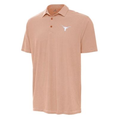 Antigua Men's NCAA Burnt Texas Longhorns Twine Polo, Orange, 2XL