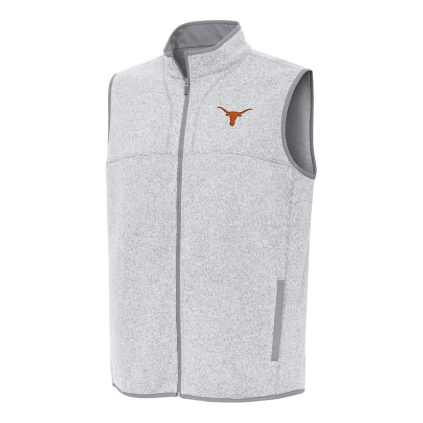 NCAA Heather Texas Longhorns Fortune Full-Zip Vest