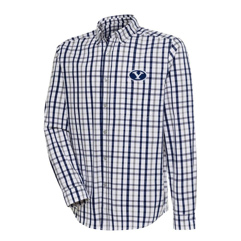 NCAA BYU Cougars Tending 2 Tri-Blend Long Sleeve Full-Button Shirt