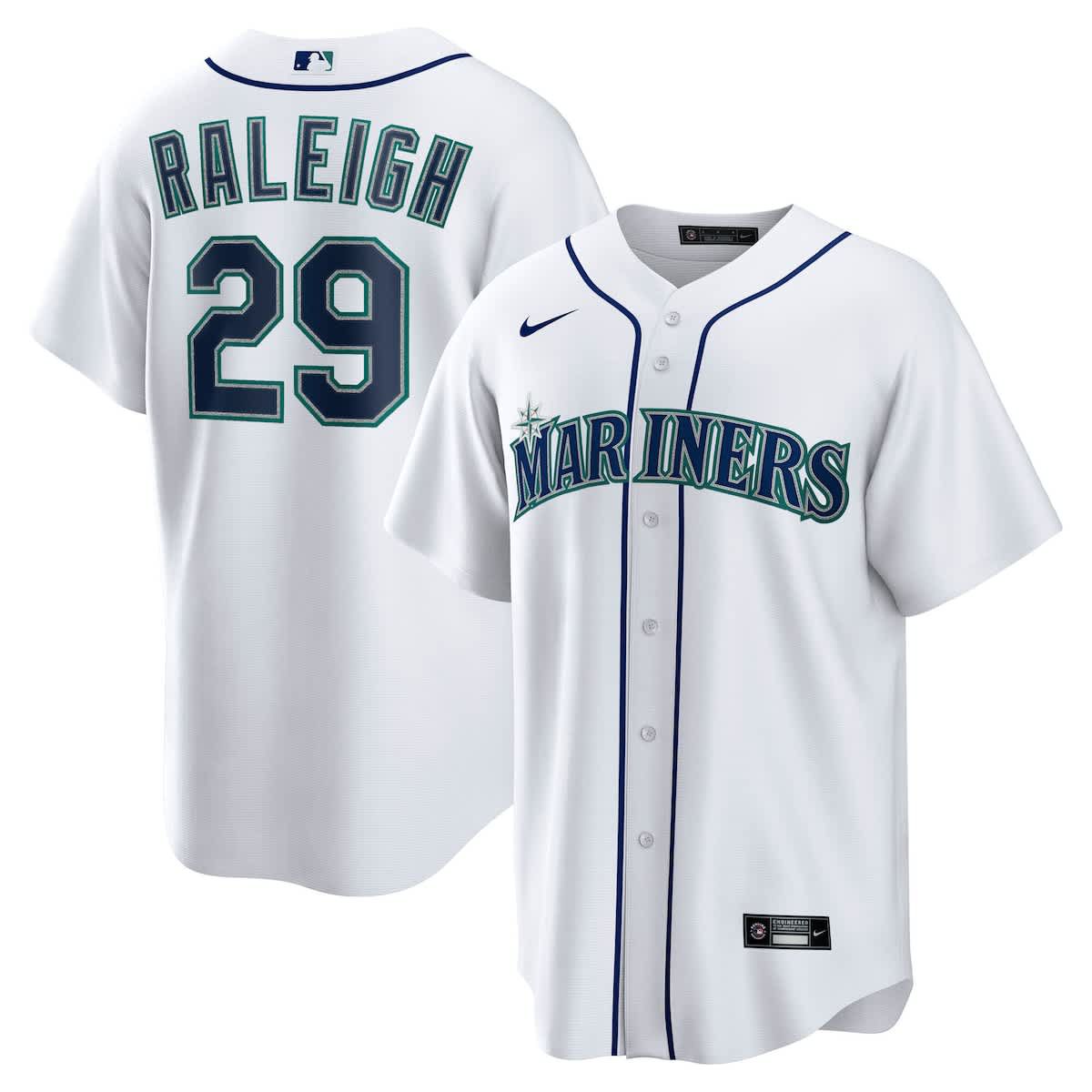 MLB Nike Cal Raleigh Seattle Mariners Home Replica Player Jersey