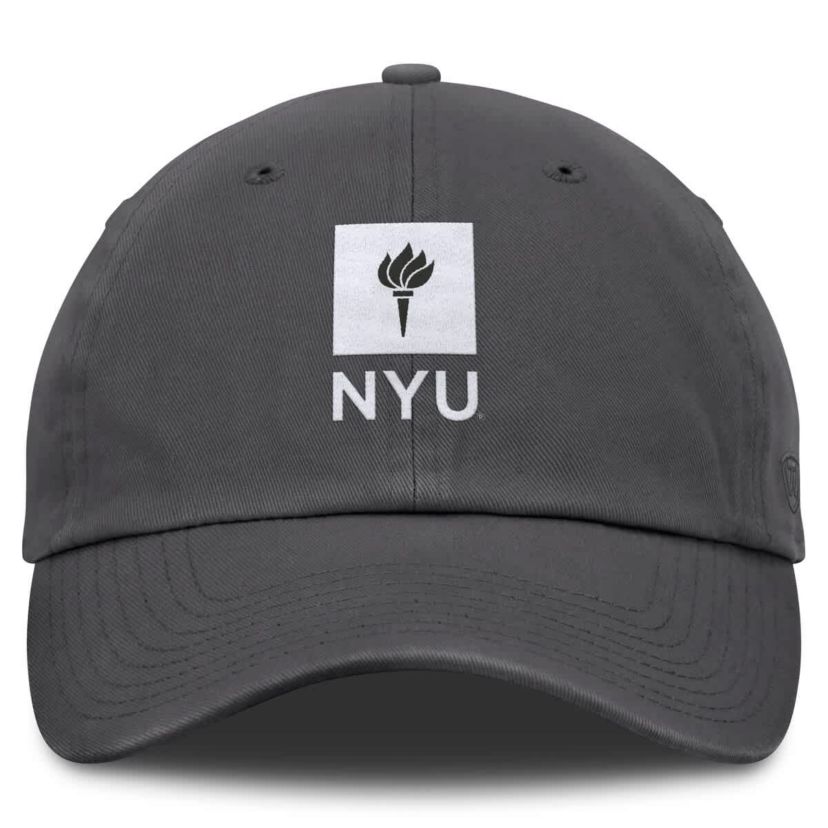 NCAA Heather NYU Violets Team Logo Washed Adjustable Hat