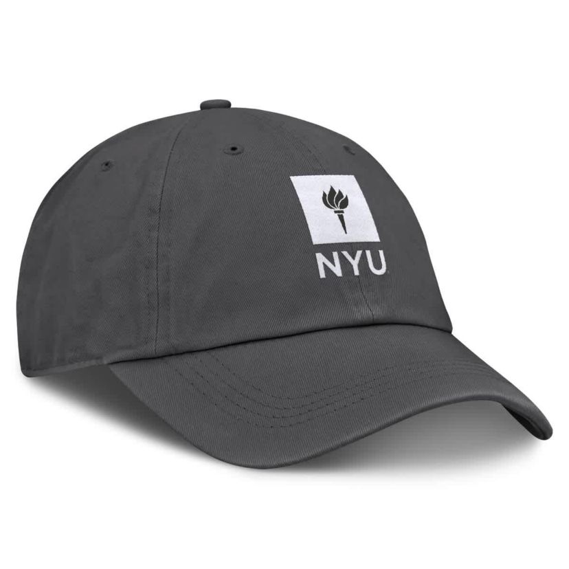 NCAA Heather NYU Violets Team Logo Washed Adjustable Hat