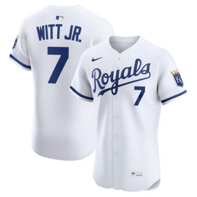 Men's MLB Nike Bobby Witt Jr. Kansas City Royals Home Elite Player Jersey
