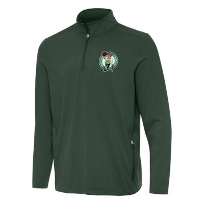 Antigua Men's NBA Hunter Boston Celtics Perilous Quarter-Zip Sweatshirt, Green, 2XL