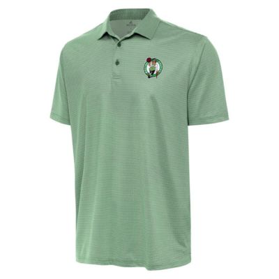 Antigua Men's NBA Hunter Boston Celtics Rings Polo, White, Medium