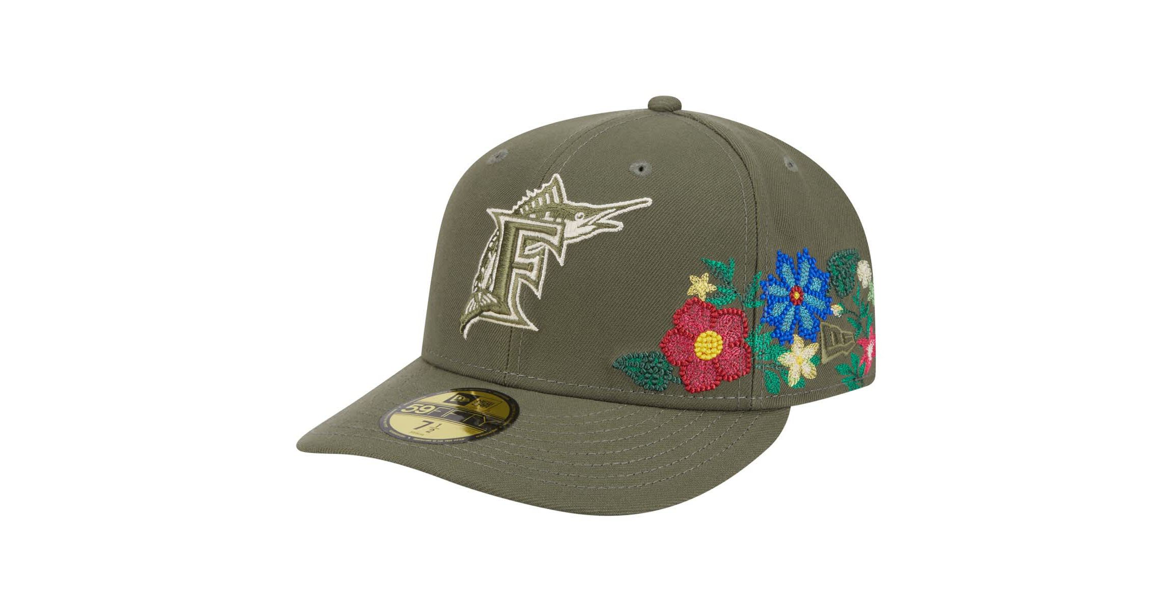 Cooperstown Teams Florida Marlins Cooperstown Collection Tonal Florals 59FIFTY Fitted Hat