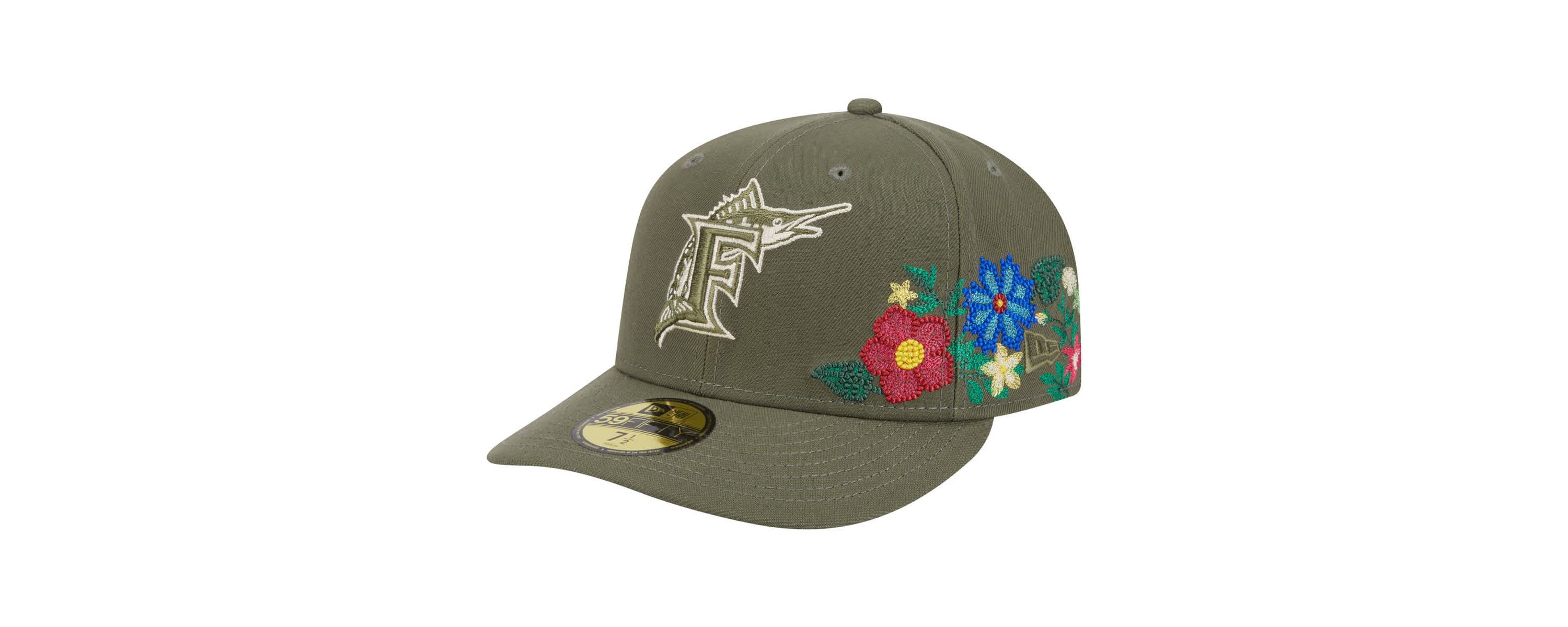 Cooperstown Teams Florida Marlins Cooperstown Collection Tonal Florals 59FIFTY Fitted Hat