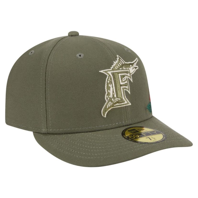 Cooperstown Teams Florida Marlins Cooperstown Collection Tonal Florals 59FIFTY Fitted Hat