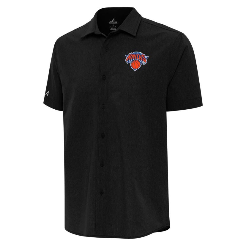 NBA New York Knicks Activate Woven Short Sleeve Button-Up Shirt