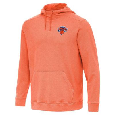 Antigua Men's NBA New York Knicks Cloud Pullover Hoodie, Orange, 3XL