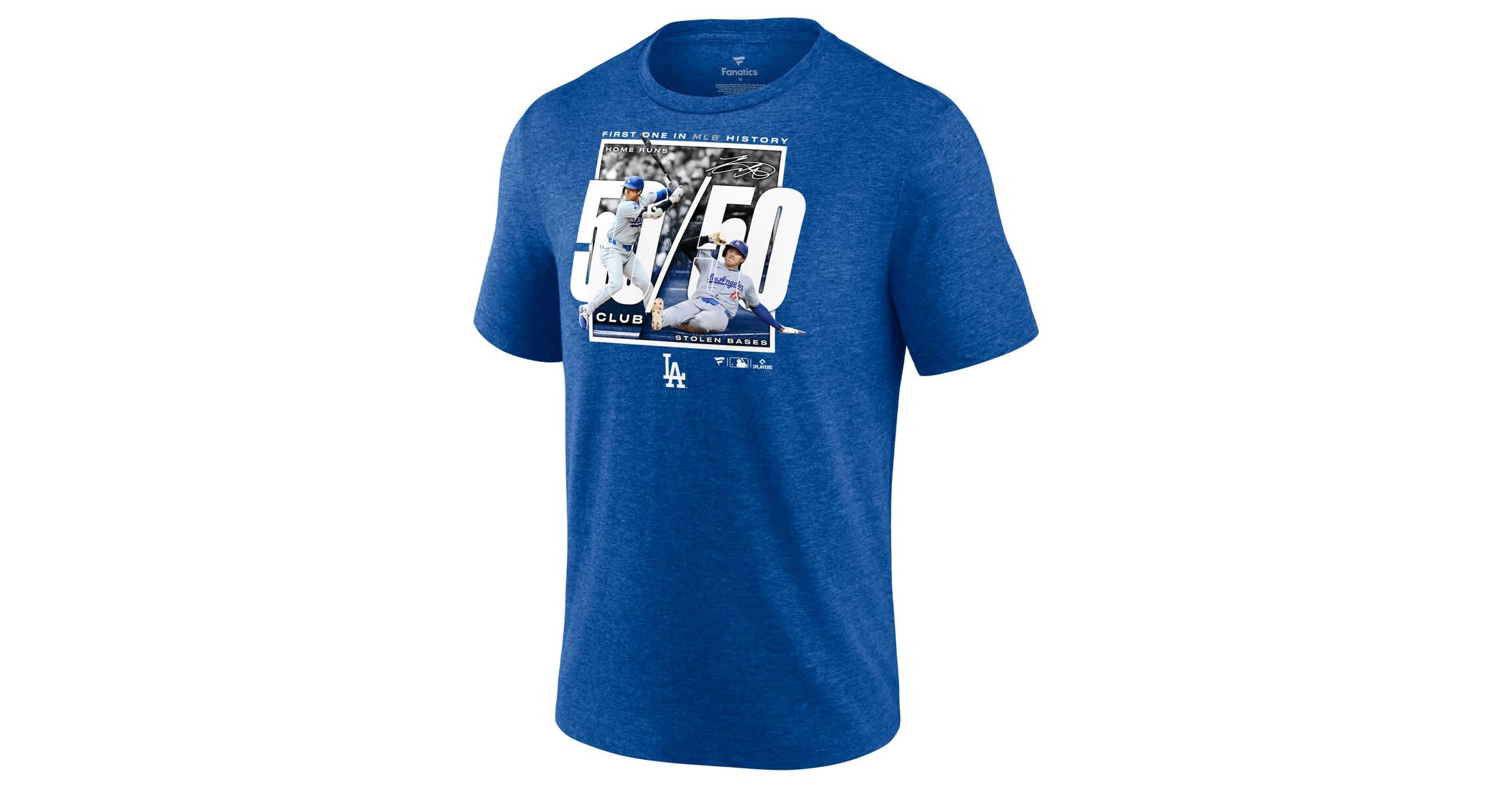 MLB Fanatics Shohei Ohtani Los Angeles Dodgers 50/50 Club T-Shirt