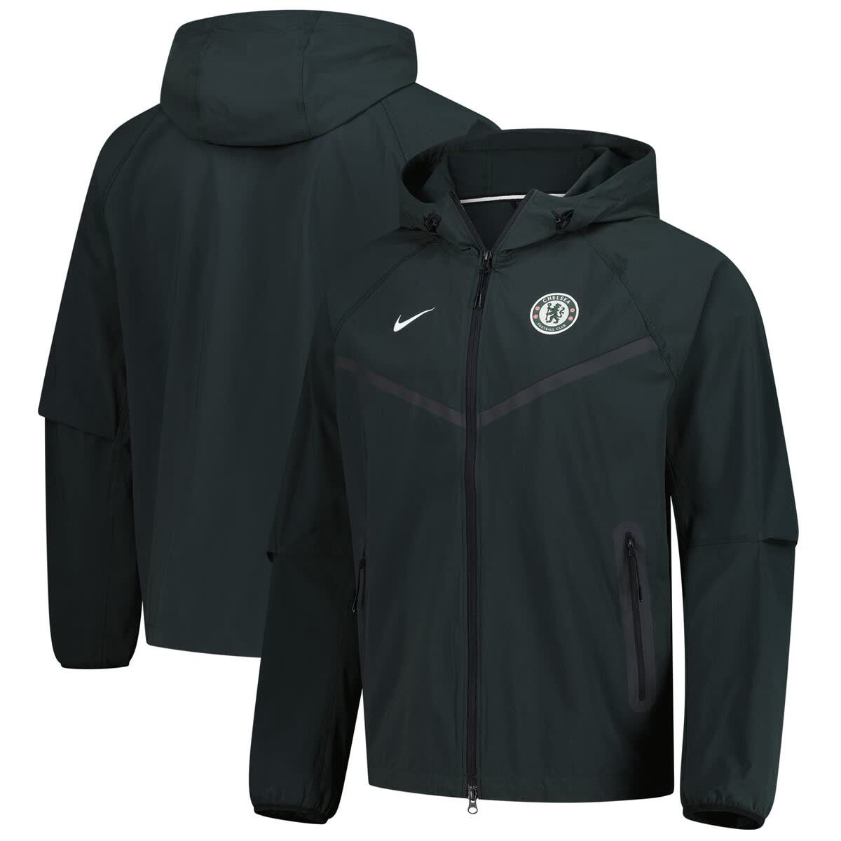 Premier League Nike Dark Chelsea Tech Fleece Raglan Full-Zip Hoodie
