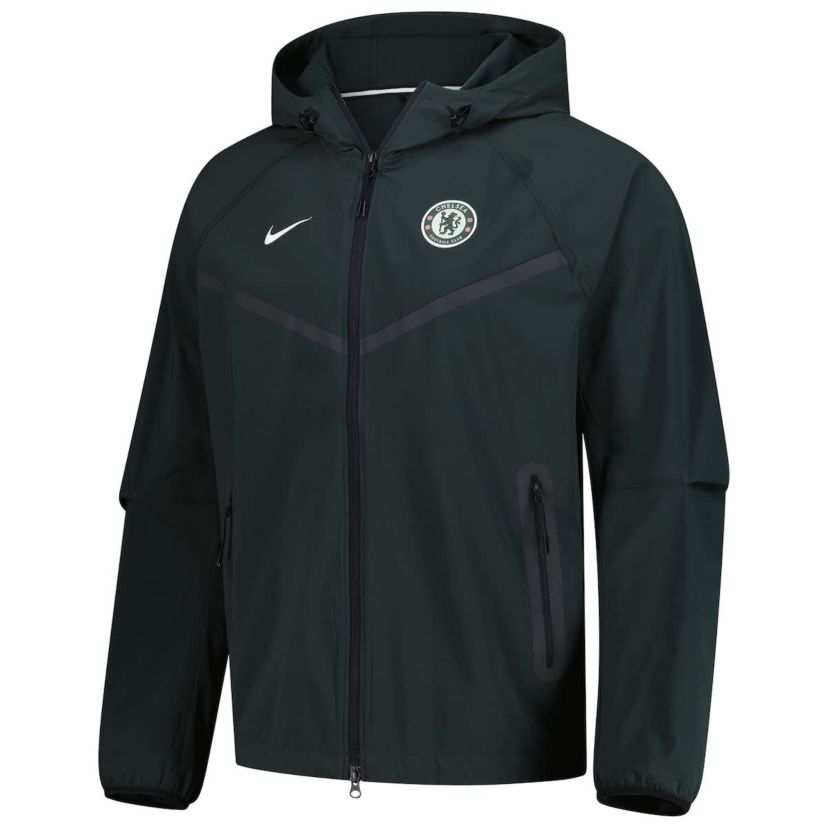 Premier League Nike Dark Chelsea Tech Fleece Raglan Full-Zip Hoodie