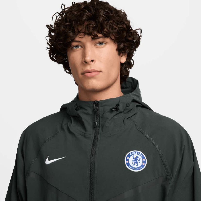 Premier League Nike Dark Chelsea Tech Fleece Raglan Full-Zip Hoodie