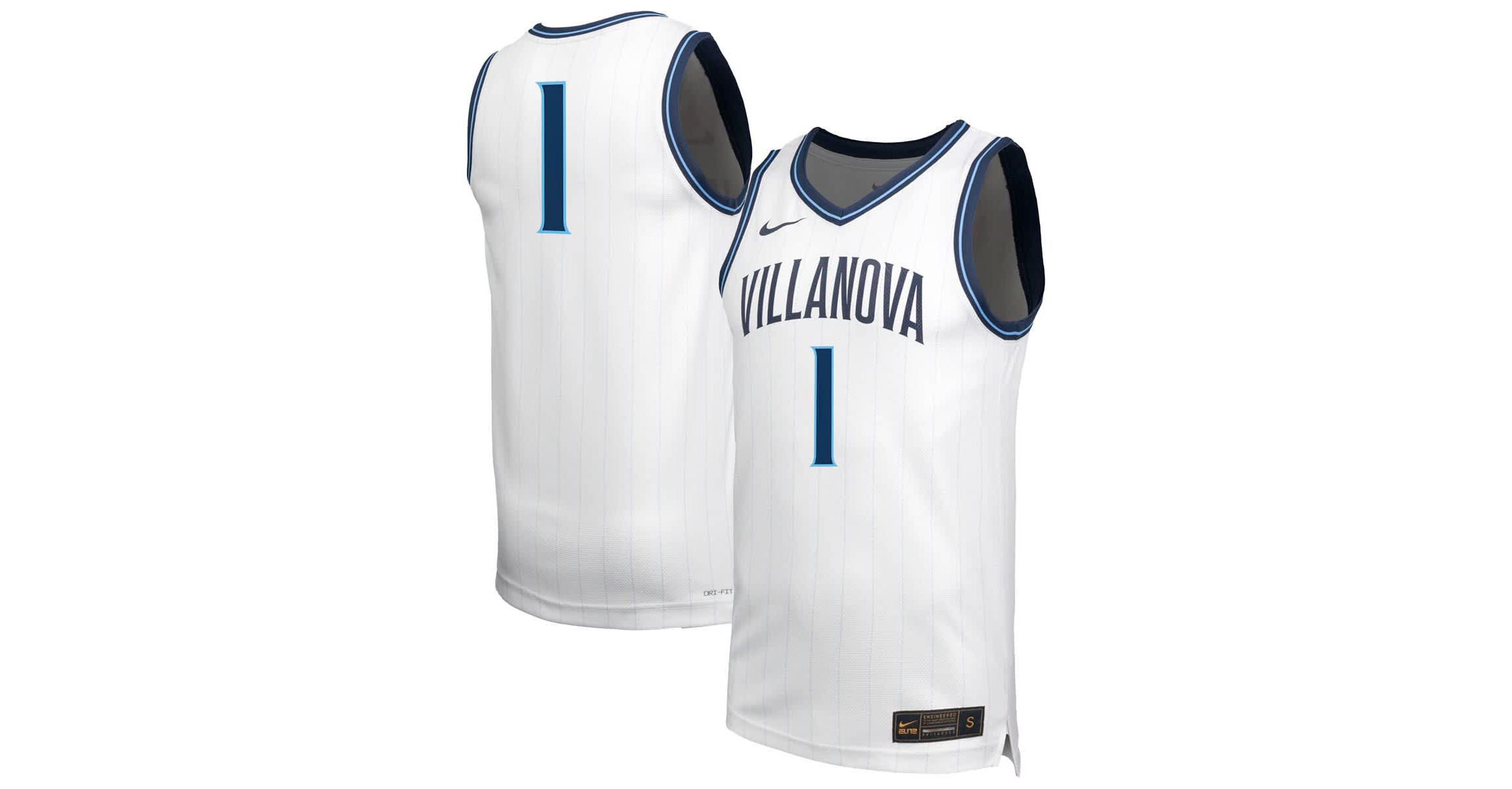 NCAA Nike Villanova Wildcats #1 Retro Replica Basketball Jersey