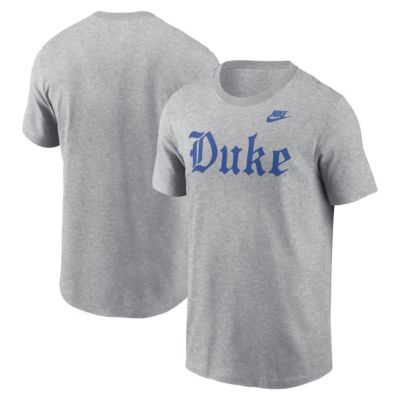 Men's Duke Blue Devils NCAA Nike Duke Devils Old English T-Shirt, Gray, XL