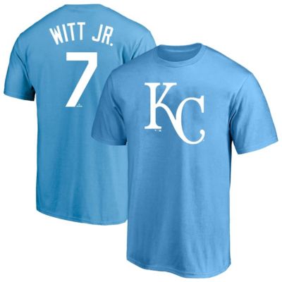 Men's MLB Fanatics Bobby Witt Jr. Kansas City Royals Big & Tall Name & Number T-Shirt, Light Blue, 5XLT