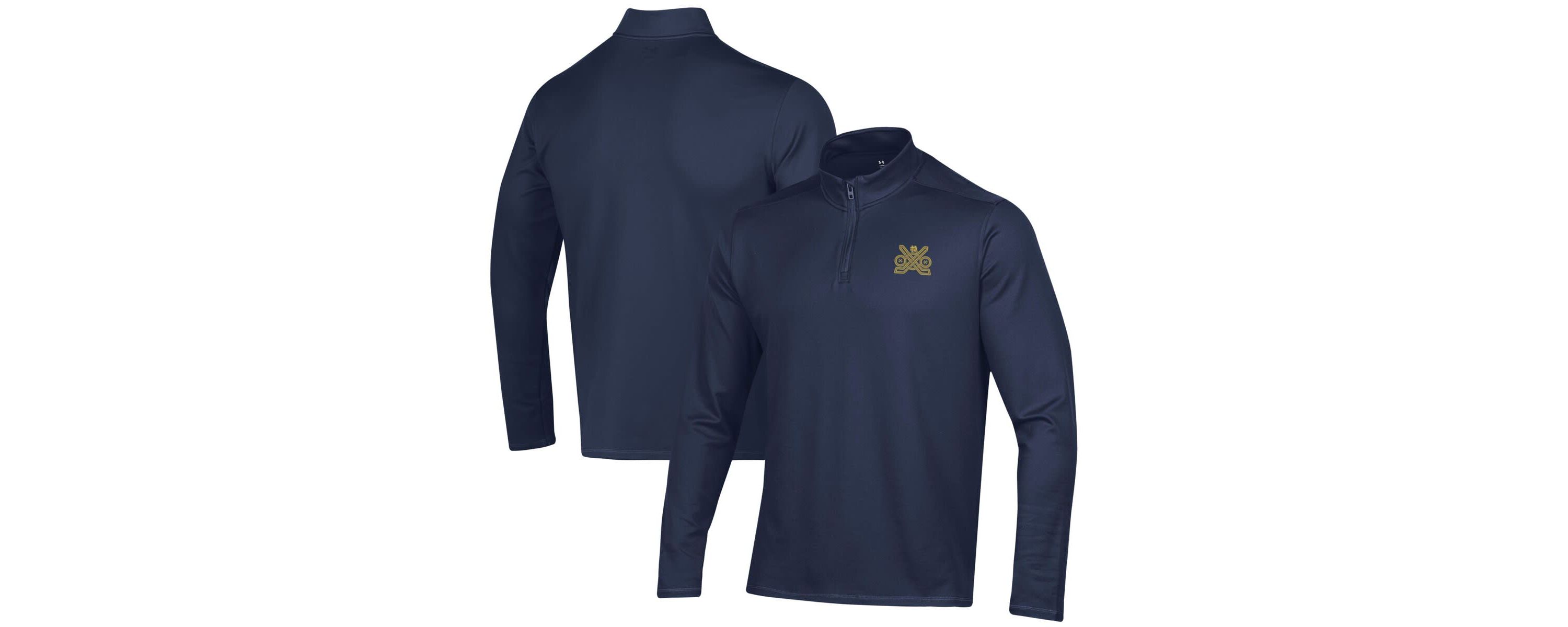 NCAA Under Armour Notre Dame Fighting Irish Ireland Motion Quarter-Zip Pullover Top