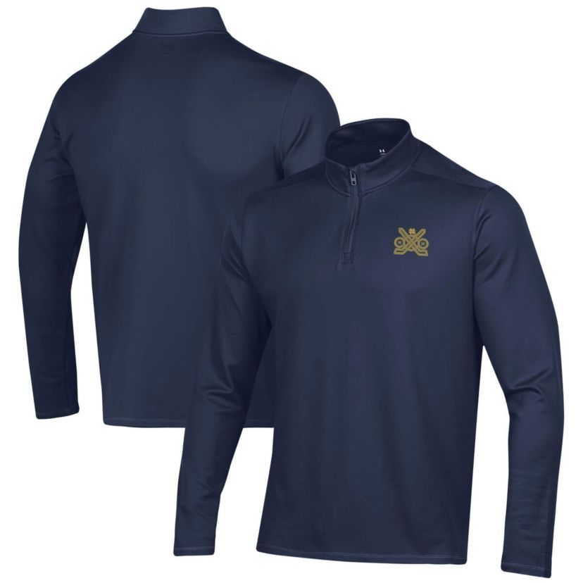NCAA Under Armour Notre Dame Fighting Irish Ireland Motion Quarter-Zip Pullover Top