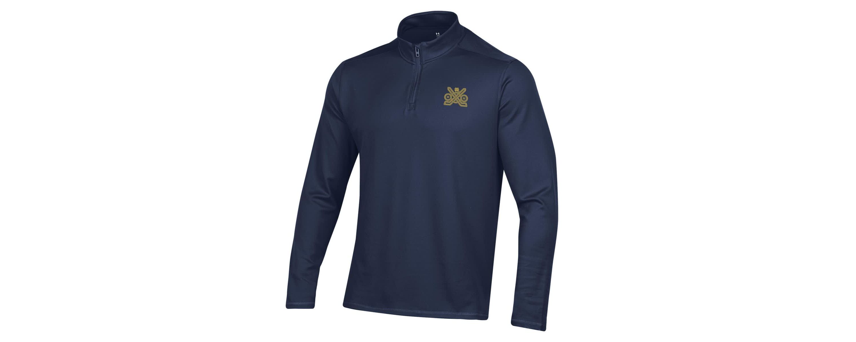 NCAA Under Armour Notre Dame Fighting Irish Ireland Motion Quarter-Zip Pullover Top