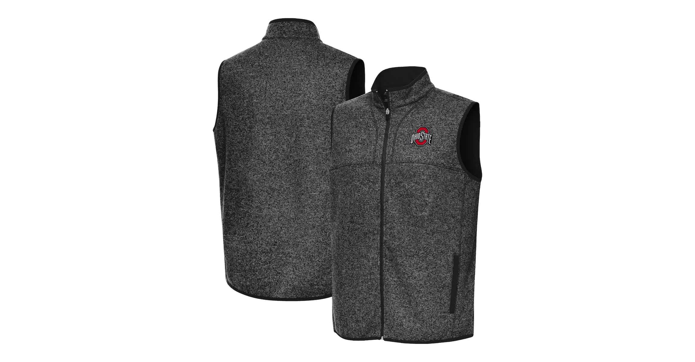 NCAA Heather Ohio State Buckeyes Fortune Full-Zip Vest