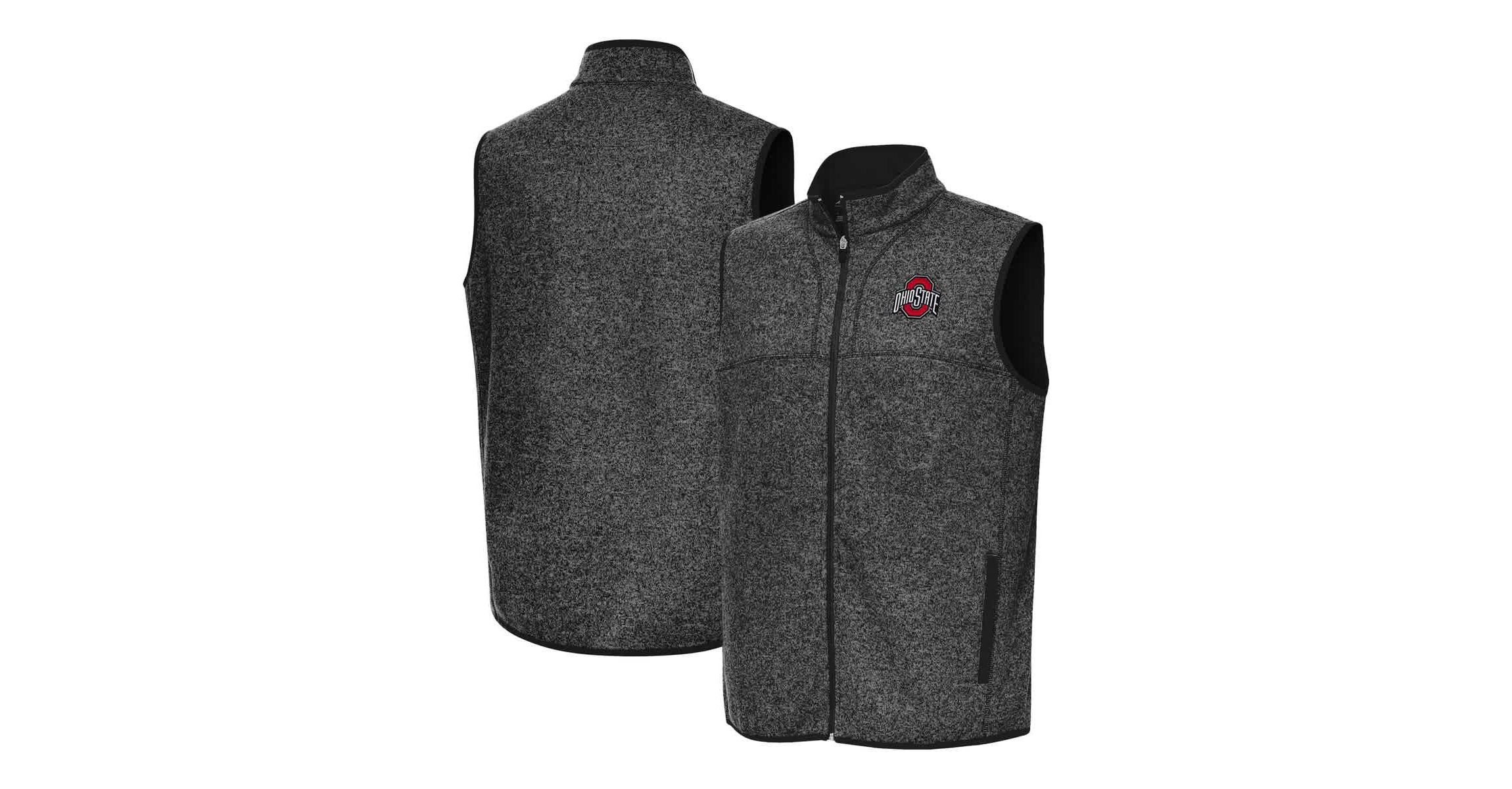 NCAA Heather Ohio State Buckeyes Fortune Full-Zip Vest