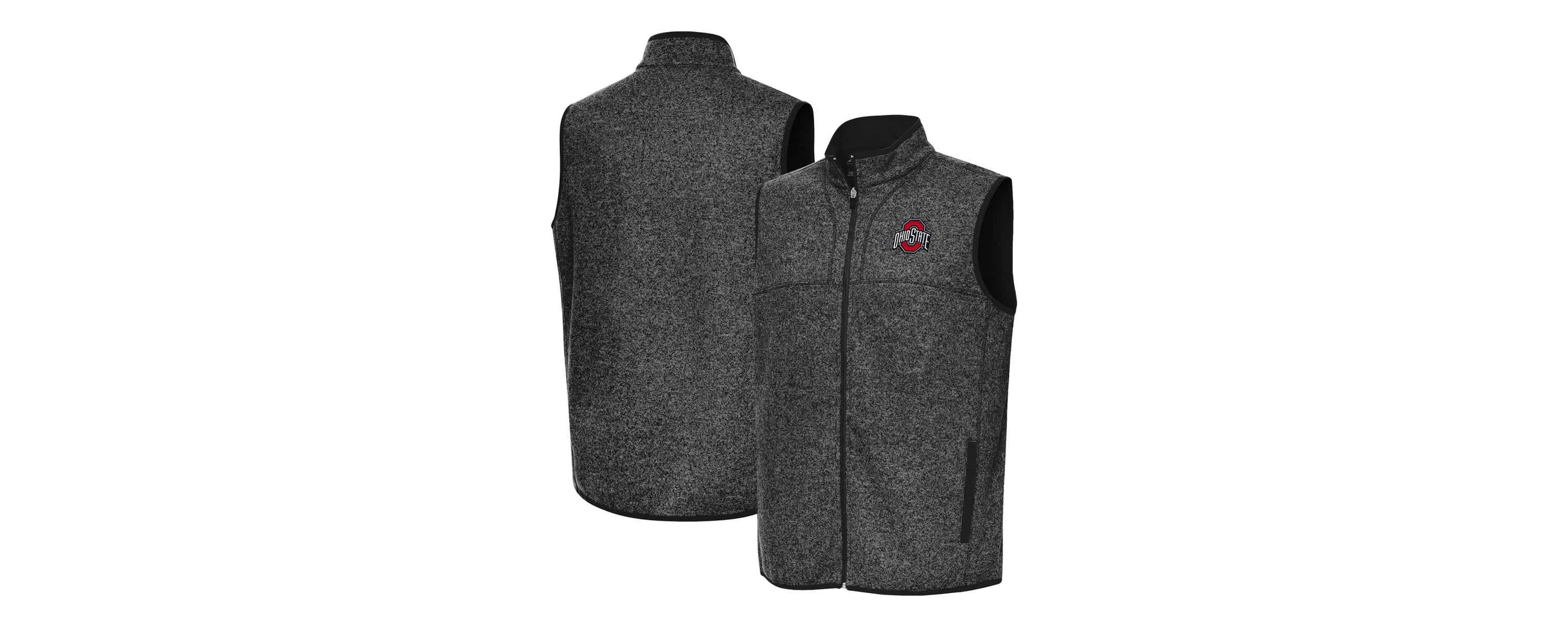 NCAA Heather Ohio State Buckeyes Fortune Full-Zip Vest