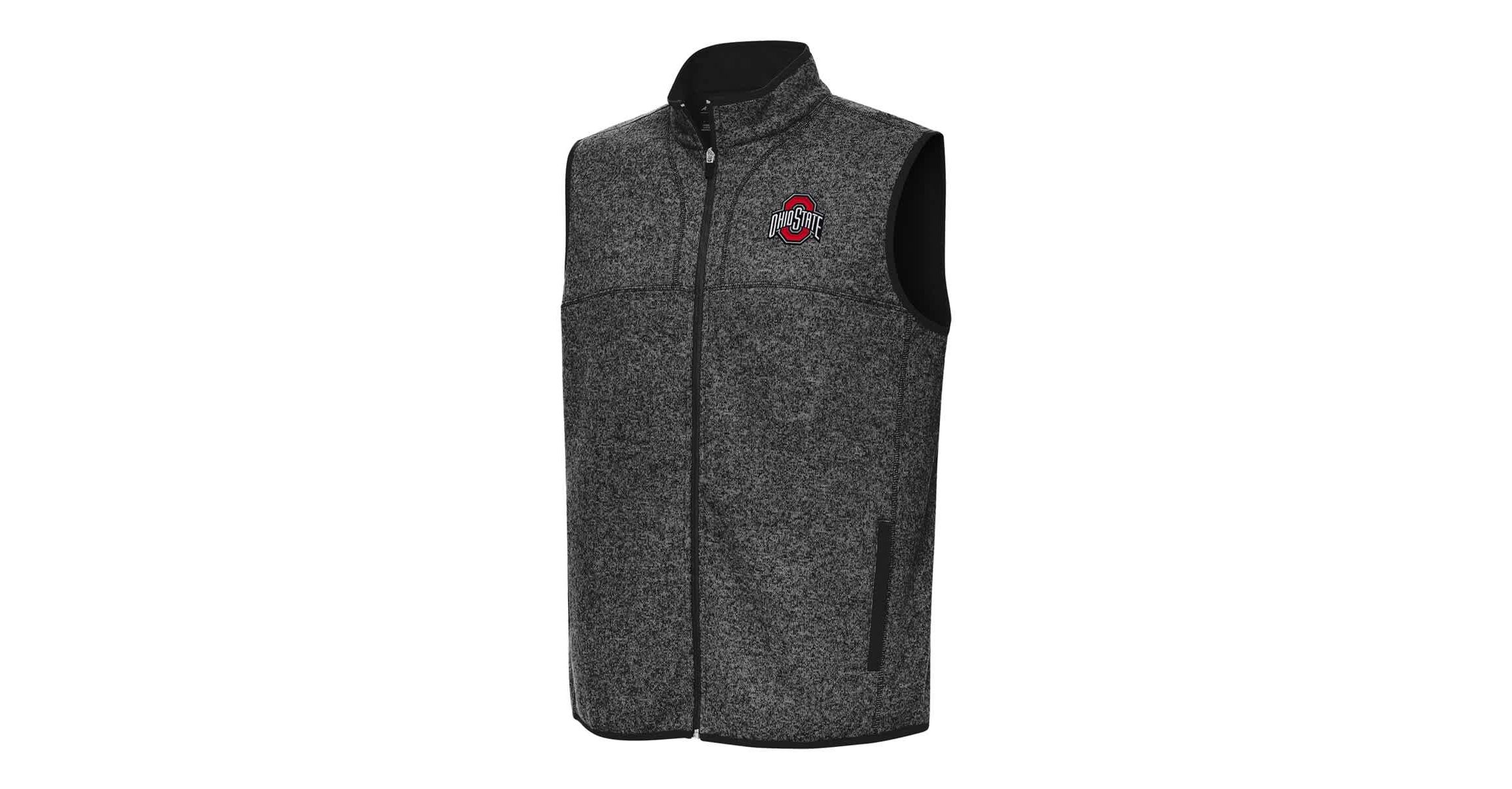 NCAA Heather Ohio State Buckeyes Fortune Full-Zip Vest