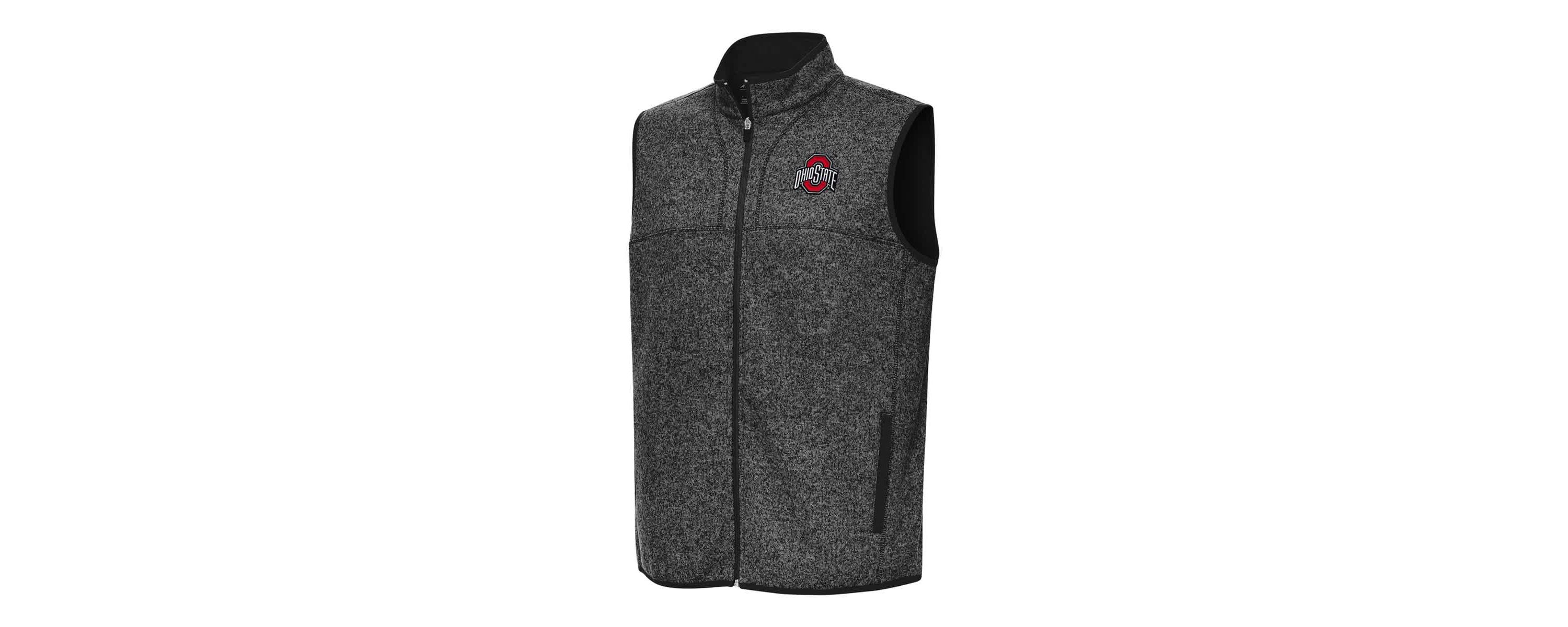 NCAA Heather Ohio State Buckeyes Fortune Full-Zip Vest
