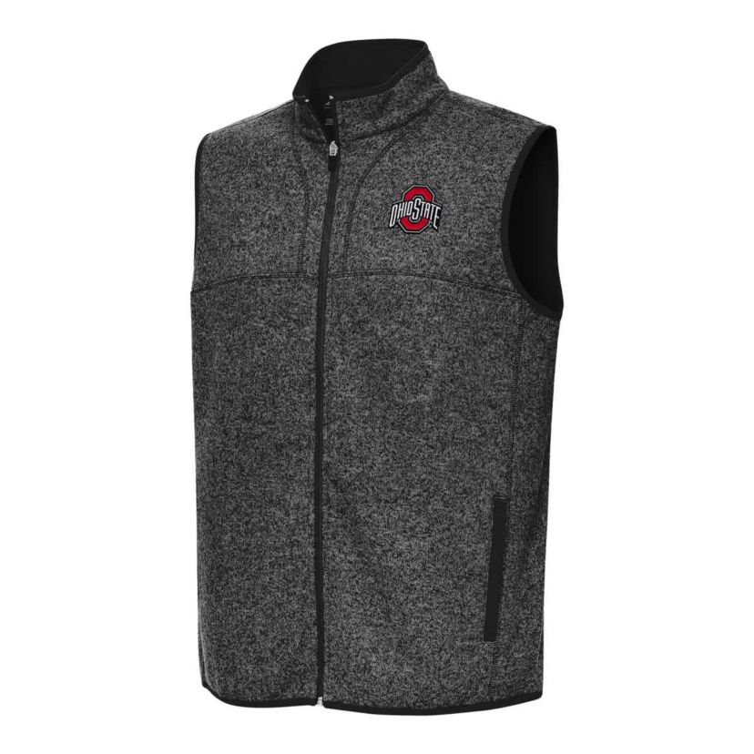 NCAA Heather Ohio State Buckeyes Fortune Full-Zip Vest