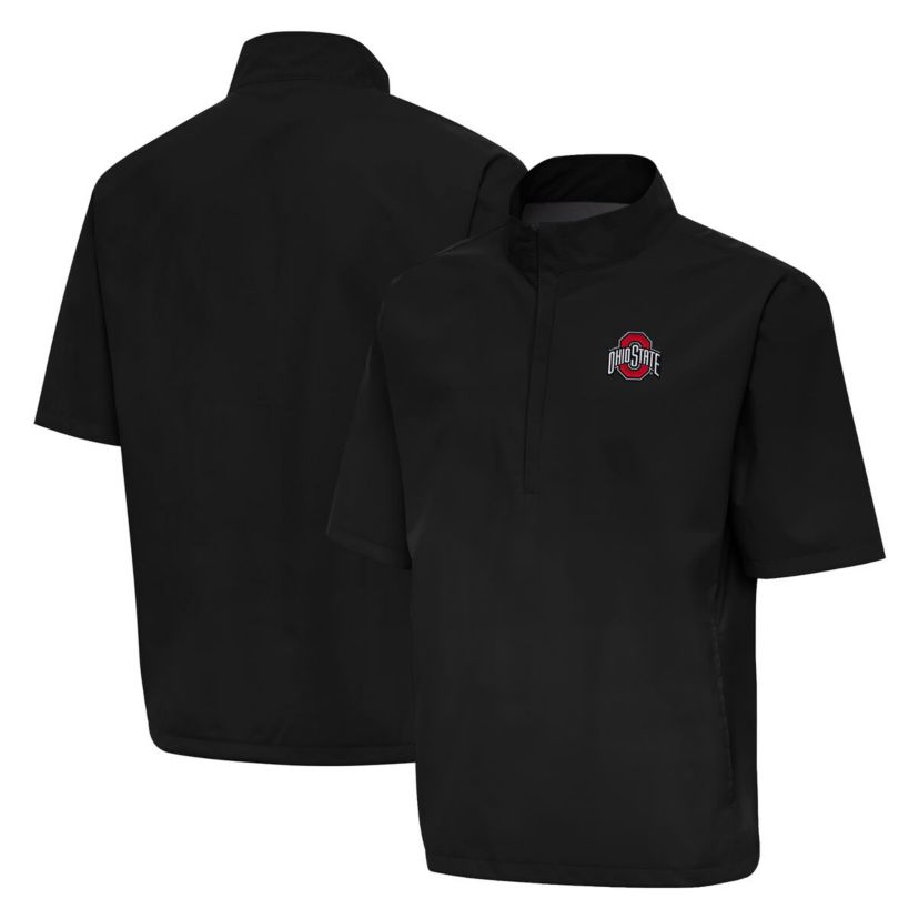 NCAA Ohio State Buckeyes Brisk Short Sleeve Quarter-Zip Windshirt